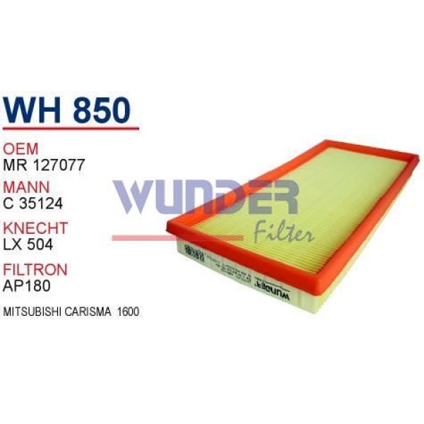 WUNDER WH850 Hava Filtresi Volvo S40 I - V40 1,6-1,8-2,0