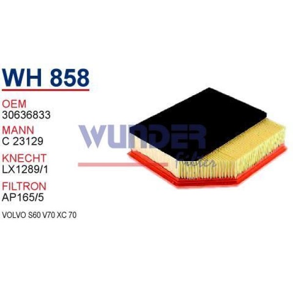 WUNDER WH858 Hava Filtresi Volvo S60-V70-Xc70-Xc90 2,4 05-