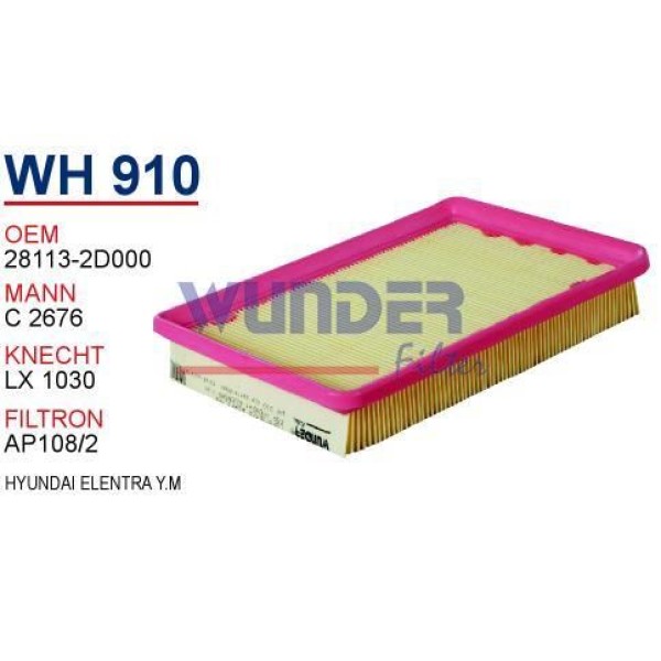 WUNDER WH910 Hava Filtresi Fiesta IV / Elantra Elantra 00-06 