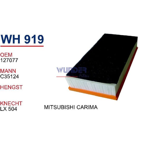 WUNDER WH919 Hava Filtresi Mitsubishi Carisma 