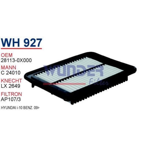WUNDER WH927 Hava Filtresi I10 08-11 1.1 Benzinli 