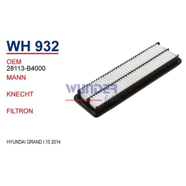 WUNDER WH932 Hava Filtresi Hyundai Grand I.10 2014