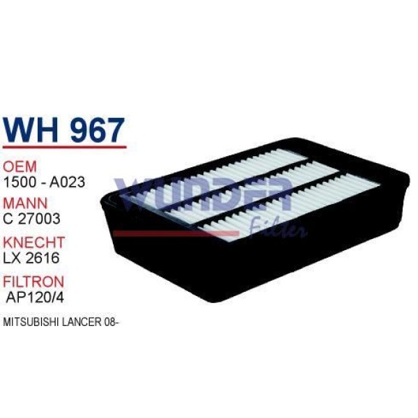 WUNDER WH967 Hava Filtresi Mitsubishi Lancer 08- 