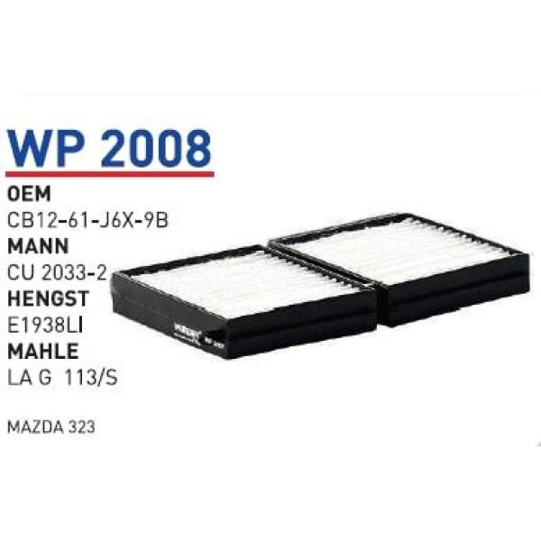 WUNDER WP2008 Polen Filtresi Mazda 2 - 3 - Cx-3 1,5-2,0