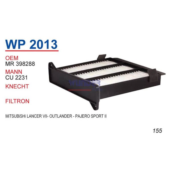 WUNDER WP2013 Polen Filtresi Mitsubishi Lancer VII- Outlander - Pajero Sport II 