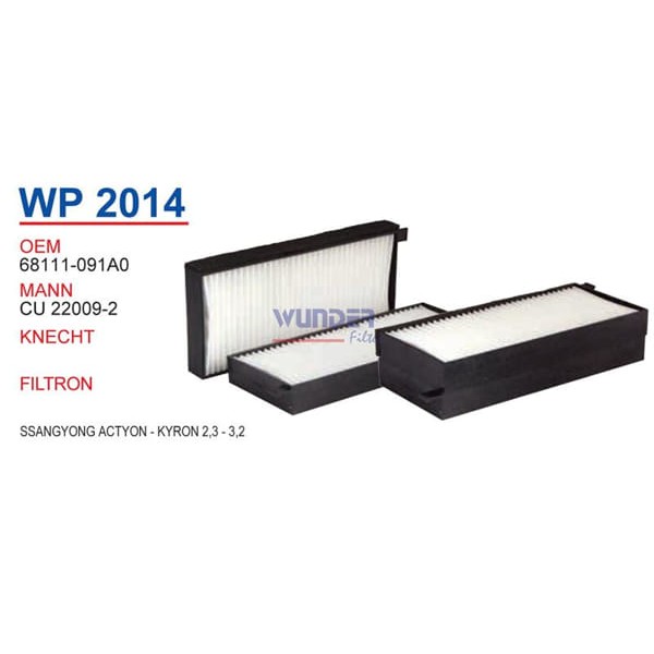 WUNDER WP2014 Polen Filtresi Actyon Kyron Sports I II