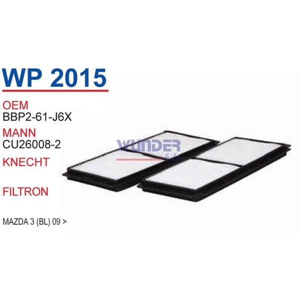 WUNDER WP2015 Polen Filtresi Mazda 3 (Bl) 09 -