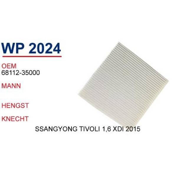 WUNDER WP2024 Polen Filtresi Ssangyong Tivoli 1,6 Xdi 2015 
