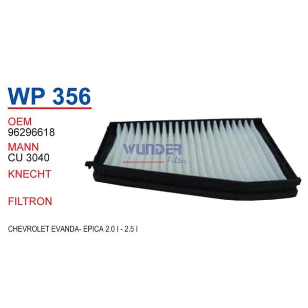 WUNDER WP356 Polen Filtresi Chevrolet Evanda - Epica 2,0 İ - 2,5 İ