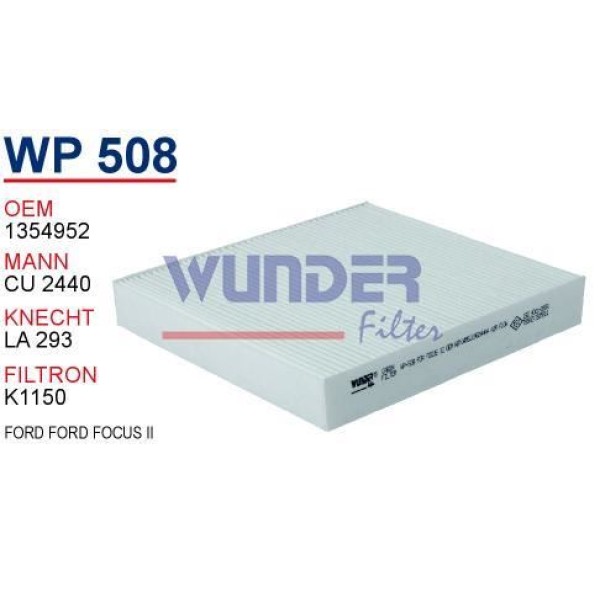 WUNDER WP508 Polen Filtresi Ford Focus II -C Max