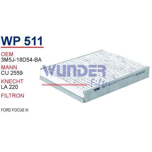 WUNDER WP511 Polen Filtresi Ford Focus III