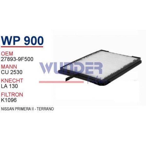 WUNDER WP900 Polen Filtresi Nissan Primera II - Terrano