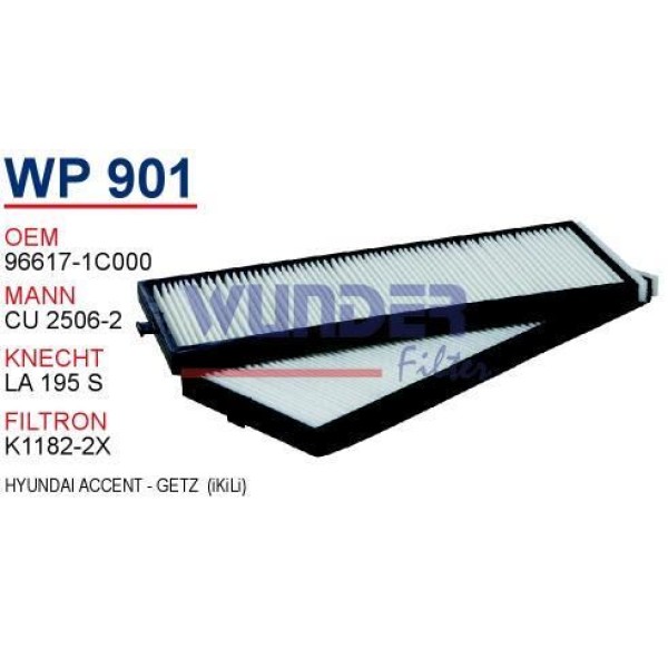 WUNDER WP901 Polen Filtresi Accent Admire 03-06 Getz 00- Çıftlı