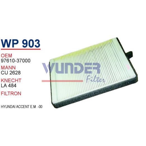 WUNDER WP903 Polen Filtresi Hyundai Accent E.M -00 