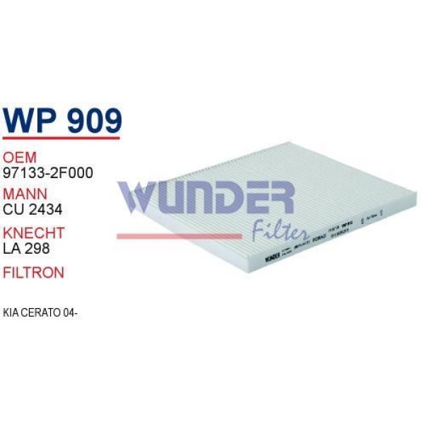 WUNDER WP909 Polen Filtresi Kia Cerato 04-