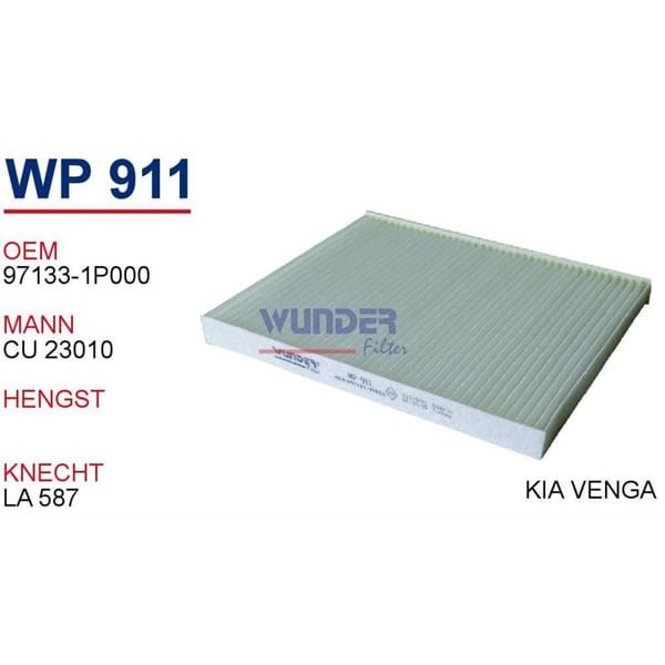 WUNDER WP911 Polen Filtresi Kia Venga 