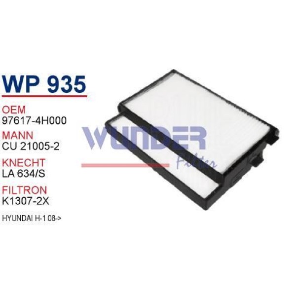 WUNDER WP935 Polen Filtresi Hyundai H-1 08- 