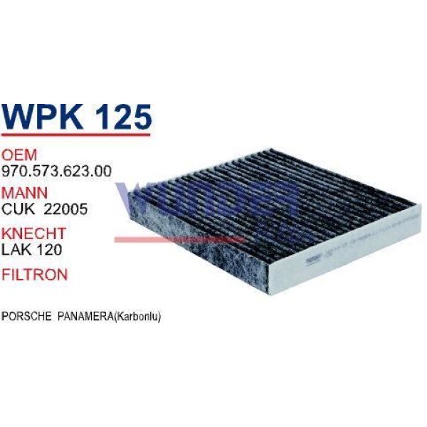 WUNDER WPK125 Polen Filtresi Porsche Panamera 3,0-3,6-4,8 Turbo 