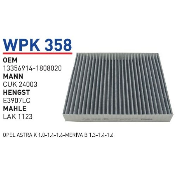 WUNDER WPK128 Polen Filtresi Karbonlu Golf Vıı Cuk26009 