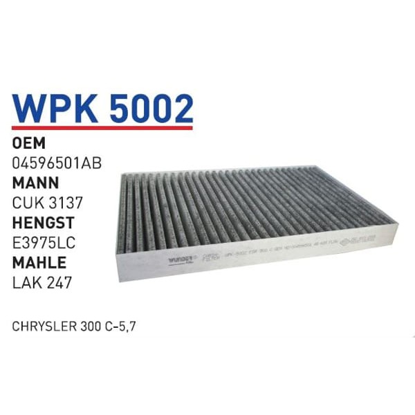 WUNDER WPK5002 Polen Filtresi Chrysler 300 C-5,7