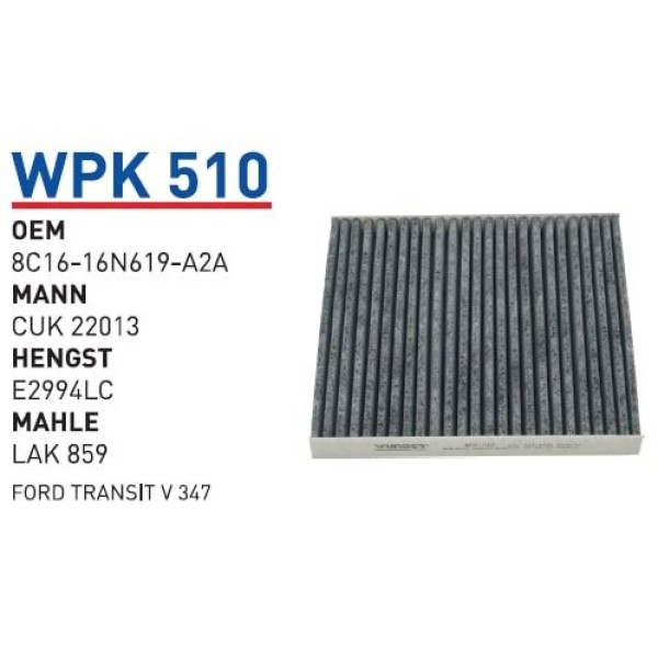 WUNDER WPK510 Polen Filtresi Ford Transit V 347