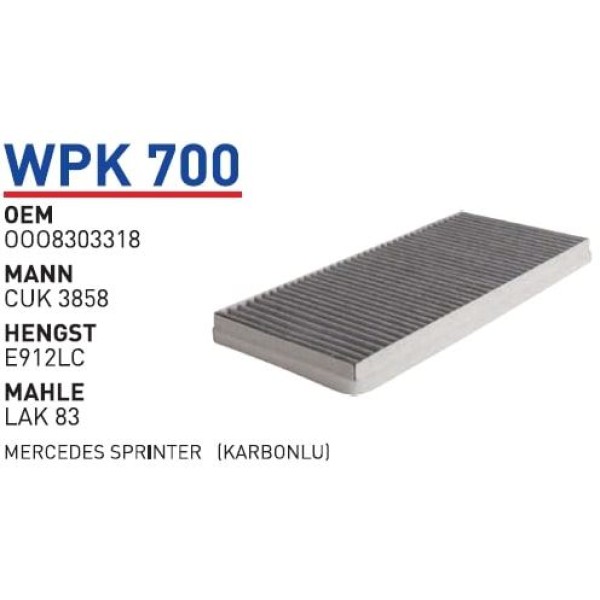 WUNDER WPK700 Polen Filtresi Mercedes Sprinter (901-902-903-904)