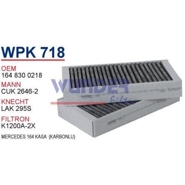 WUNDER WPK718 Polen Filtresi Mercedes 164 Kasa