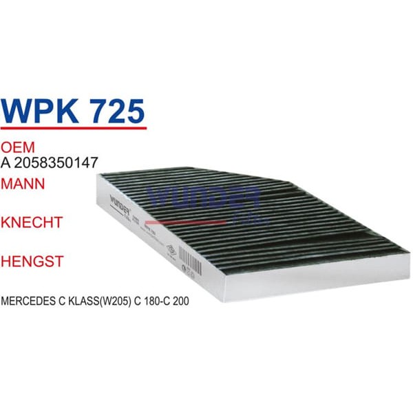 WUNDER WPK725 Polen Filtresi Mercedes C Klass(W205) C 180-C 200