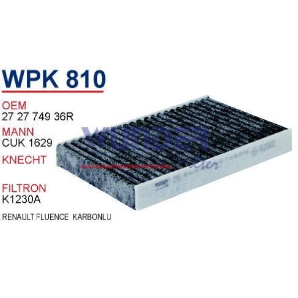WUNDER WPK810 Polen Filtresi Karbonlu Fluence Cuk1629 Fn0111
