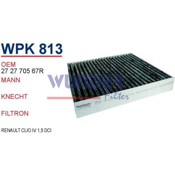 WUNDER WPK813 Polen Filtresi Karbonlu CLIO IV Cuk22011 