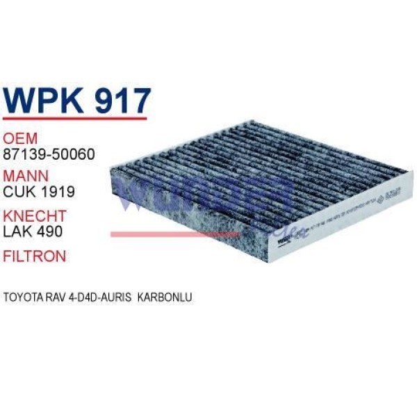 WUNDER WPK917 Polen Filtresi Toyota Rav 4-D4D-Auris
