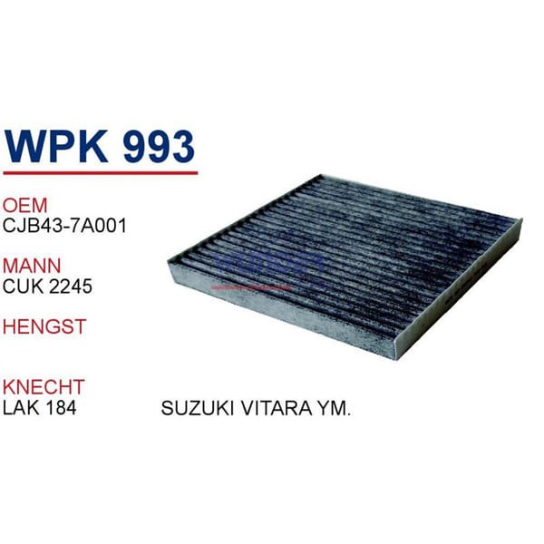 WUNDER WPK993 Polen Filtresi Honda Crv-Civic X- Jazz 1,2-1,4 Honda City 