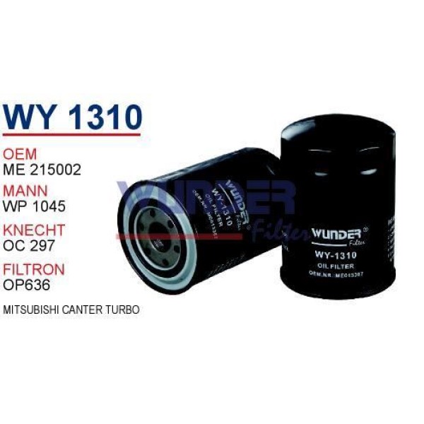 WUNDER WY1310 Yağ Filtresi Canter 659 859 Wp1045 Fn0130
