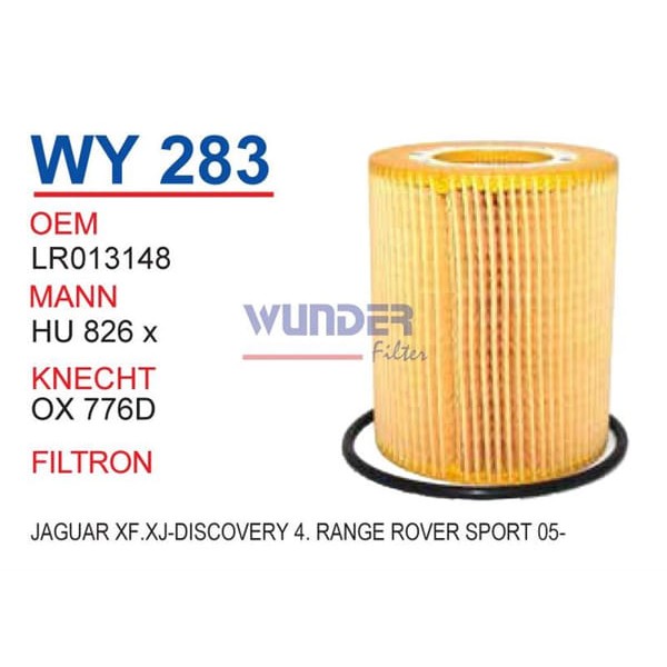 WUNDER WY283 Yağ Filtresi Jaguar Xf,Xj -Discovery 4 , Range Rover Sport 05-
