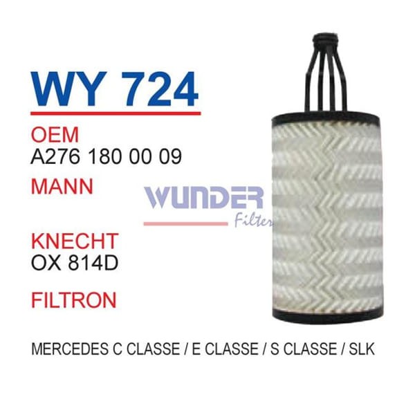 WUNDER WY724 Yağ Filtresi Mercedes C-Klasse/ E-Klasse/ S-Klasse/ Slk 