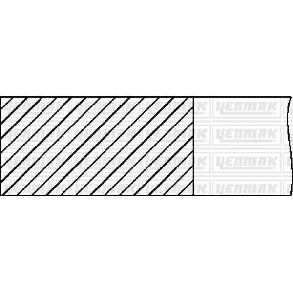 YENMAK 9625-50 Segman 0.50 76.51Mm Polo 1.2TDI 1.6TDI 16V T5 1.9 Passat 130Ps 