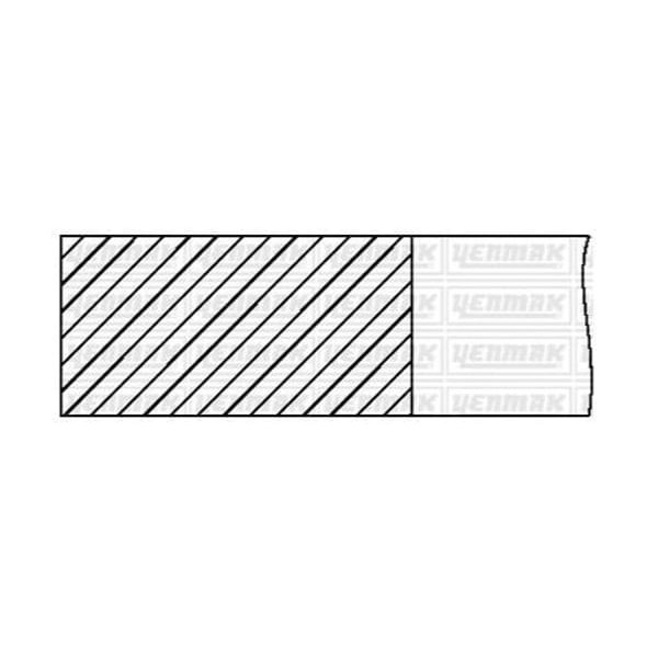 YENMAK 9873-50 Segman P301-C Elysee-Aygo 1,2Vty 12V 050 (75,00Mm) 