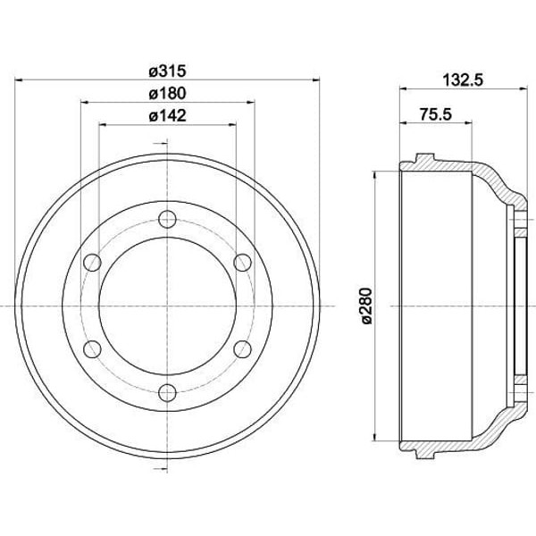 YAVUZSAN 13286 Arka Kampana Transit V184 00- Çift Teker 