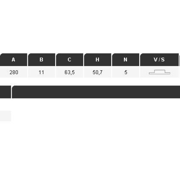 YAVUZSAN 13528 Fren Diski Arka Cmax 10- Kuga 13- Tourneo Connect 13- Transit Connect 13- 280×11×63,5