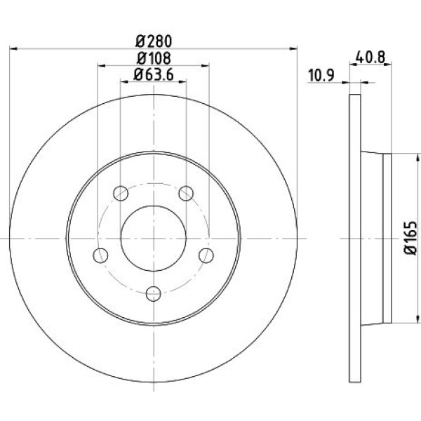 YAVUZSAN 13602 Fren Diski Fiesta 1.25I-1.4TDCI-1.4I-1.6TDCI-1.6Tı 08- Ön Havalı(258×23×4Dl) 