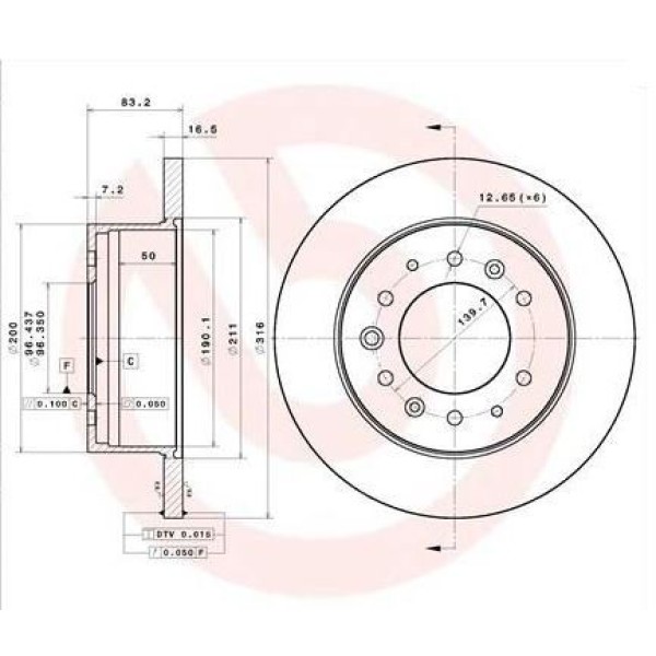 YAVUZSAN 16584 Arka Fren Diski Hyundai H350 15- Arka Fren 