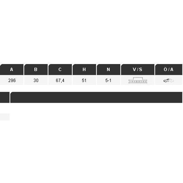 YAVUZSAN 27493 Fren Diski Ön Insignia 08- / 9-5 10- 16 Jant 296×30×67,4 5 Bijon 
