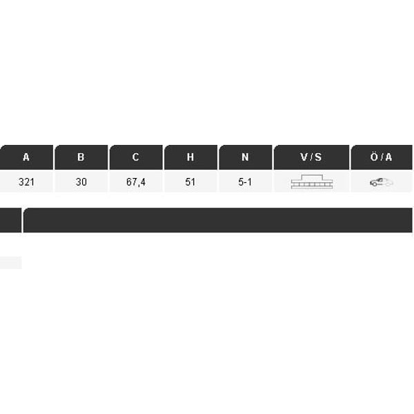 YAVUZSAN 27494 Fren Diski Ön Insignia 08- / Malıbu 12- / 9-5 10- 17 Jant 321×30×67,4 5 Bijon 