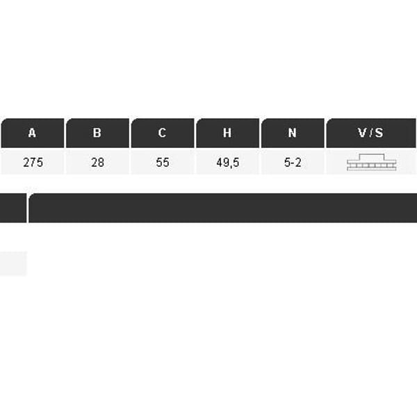YAVUZSAN 34507 Fren Diski Ön Avensis 97-03 Celıca 88-99 275×28×55 5 Bijon 