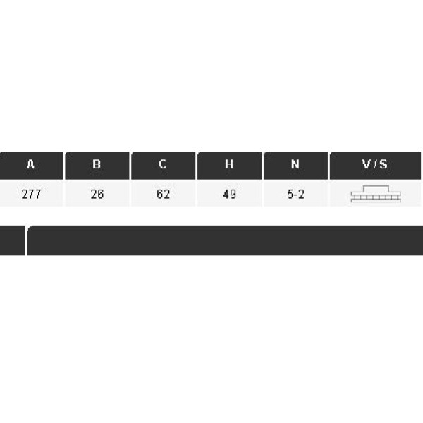 YAVUZSAN 34535 Fren Diski Ön Corolla 13- Auris 12- 277×26×62 5 Bijon