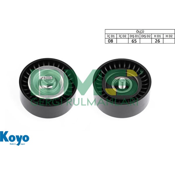 BMS 518 Alternatör Kayışı Avare Rulmanı (Küçük) Astra J Insignia Zafira C Cascada A20Dth A20Dtr A20D 