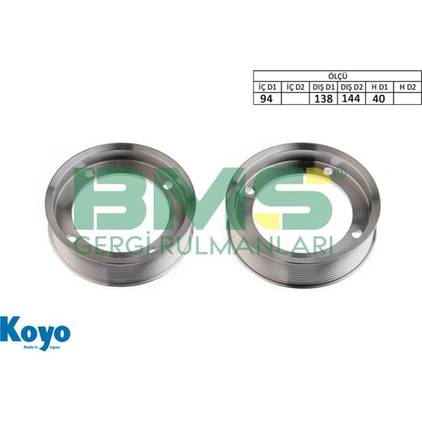 BMS 654 Alternatör Gergi Makarası Kanallı V Kayışı Rulmanı Renault Trucks, Volvo D13 