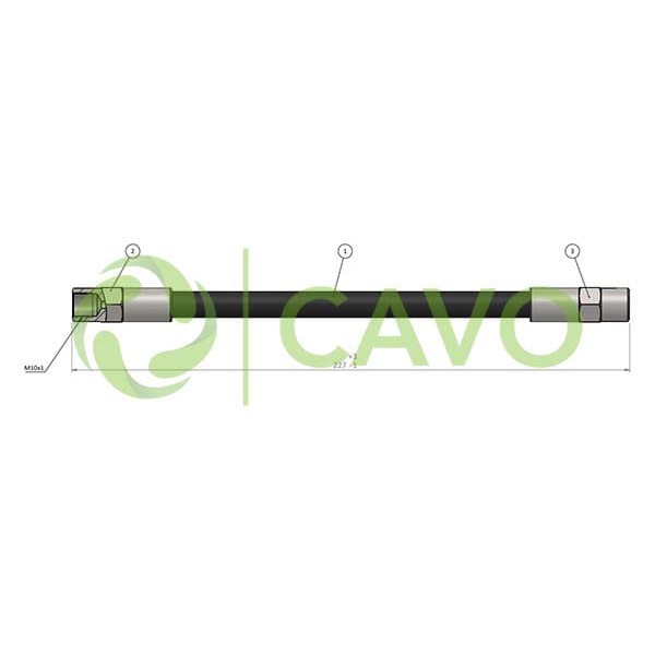 CAVO C800007A Arka Fren Hortumu S70, V70 2.0-2.3 Turbo-2.5 Td 95-04-