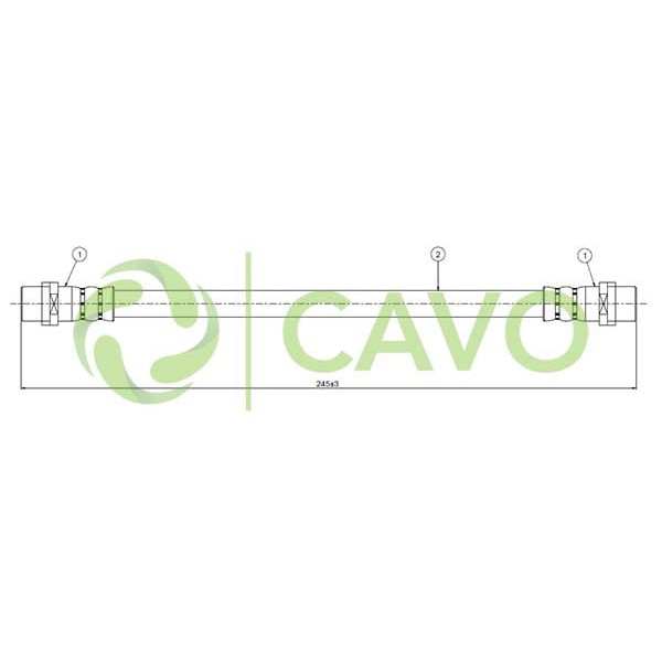CAVO C800064A Fren Hortumu Arka Astra G Combo 01-12 Zafira 99-05 Zafira 98-