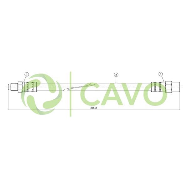 CAVO C800098A Fren Hortumu Arka S80 2.8Turbo 24V-2.9 24V 98-